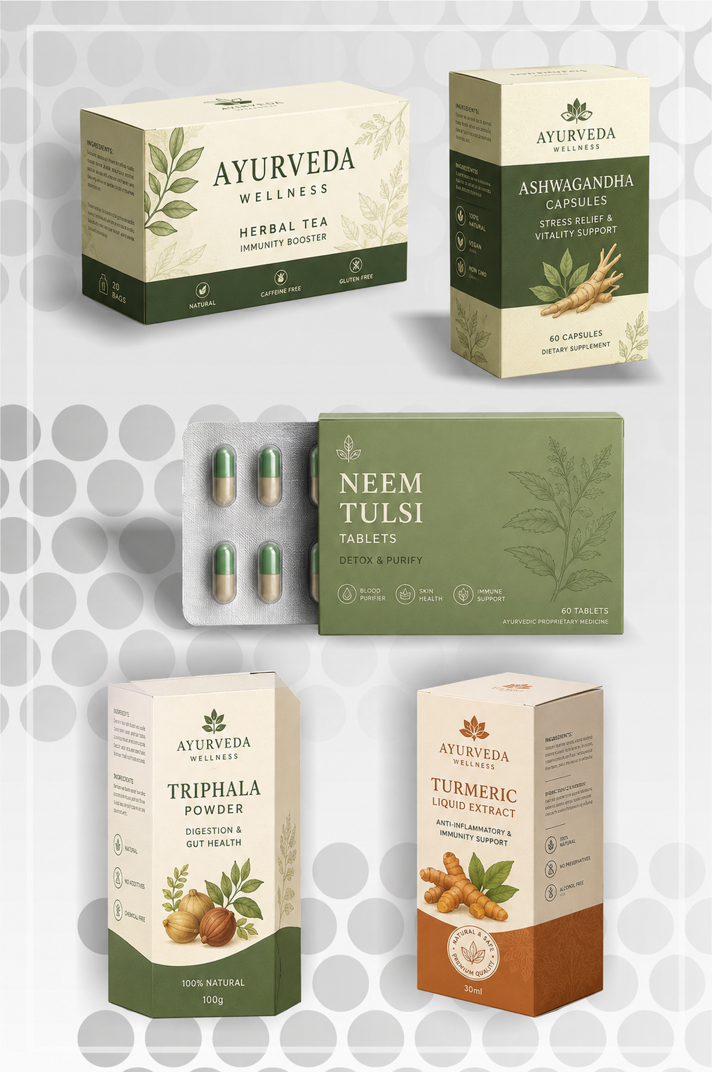Ayurvedic mono carton packaging