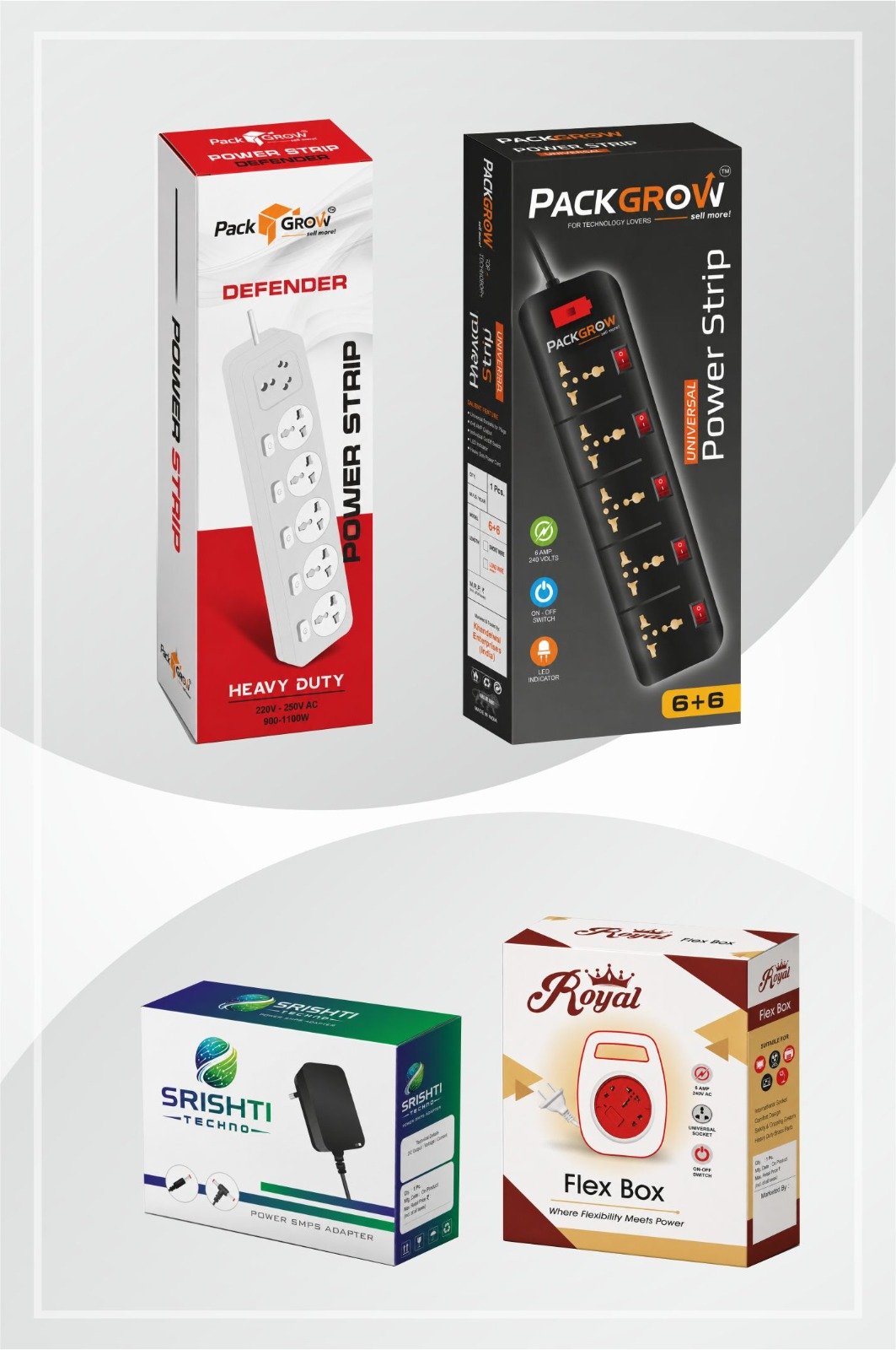 Electronics packaging for chargers, adapters and cables